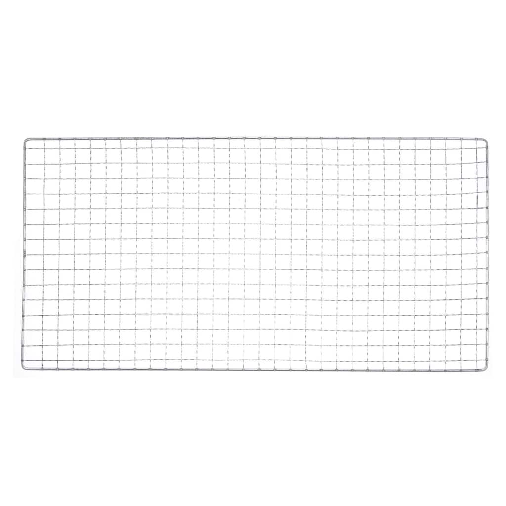 Square BBQ Grill Net 7.9"x15.7" Galvanized Iron Barbecue Mesh Mat for Baking