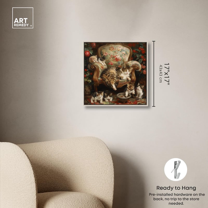 Lounging Cats Canvas by Art Remedy