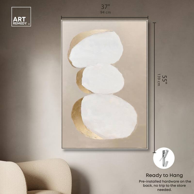 Stacked Stones I Canvas by Art Remedy