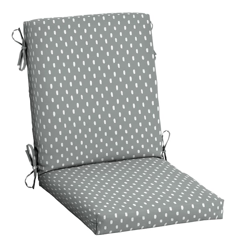 ARDEN earthFIBER Outdoor Dining Chair Cushion 20 x 20 - Stone Grey Dot
