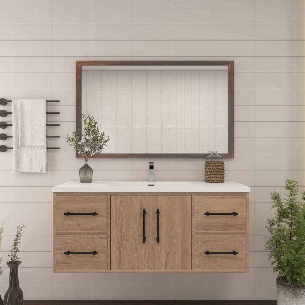 Victoria 48'' Wall-mounted Vanity with Reinforced Acrylic Sink - 47.5