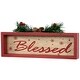 preview thumbnail 3 of 3, Framed "Blessed" Wooden Christmas Decoration - 9.75"