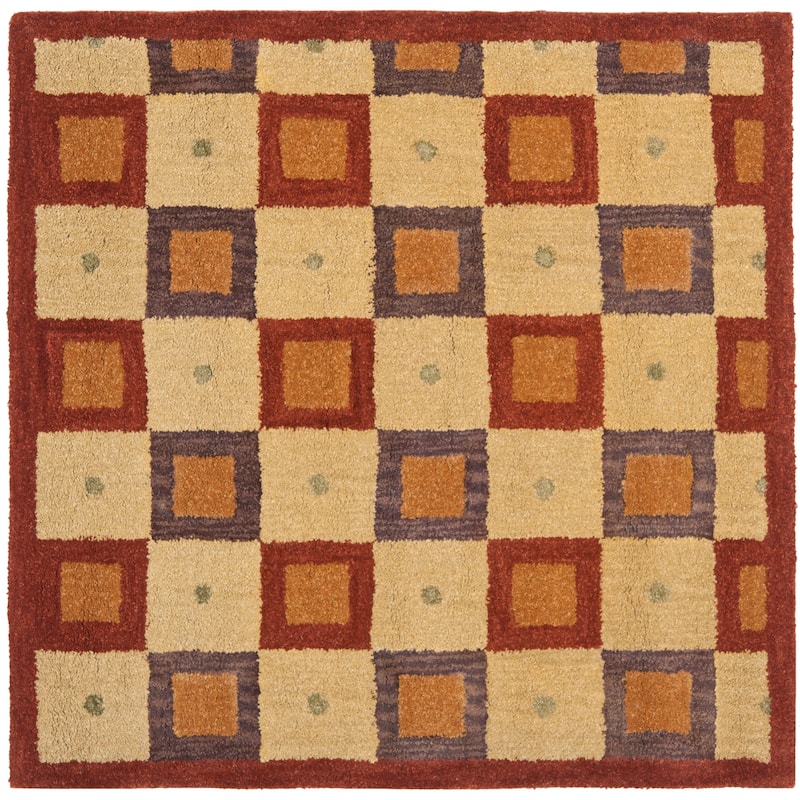 SAFAVIEH Handmade Soho Allyssa Checkers N.Z. Wool Rug