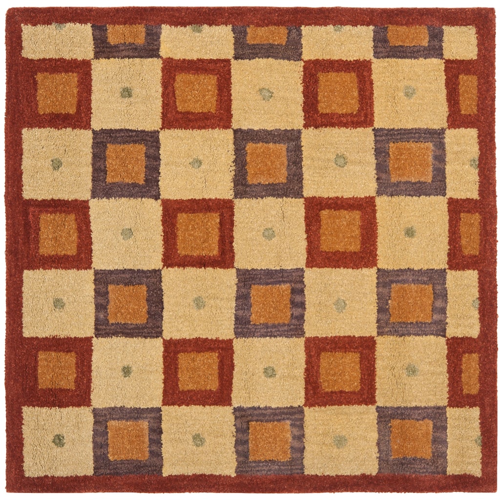 SAFAVIEH Handmade Soho Allyssa Checkers N.Z. Wool Rug