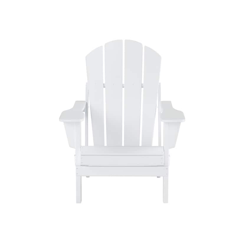 Laguna Hdpe All Weather Outdoor Patio Foldable Adirondack Chairs Conversation Set (7-Piece Set)