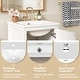 preview thumbnail 65 of 191, GDFStudio - Aurora Wood Bathroom Vanity Set with Ceramic Sink and Divided Drawers