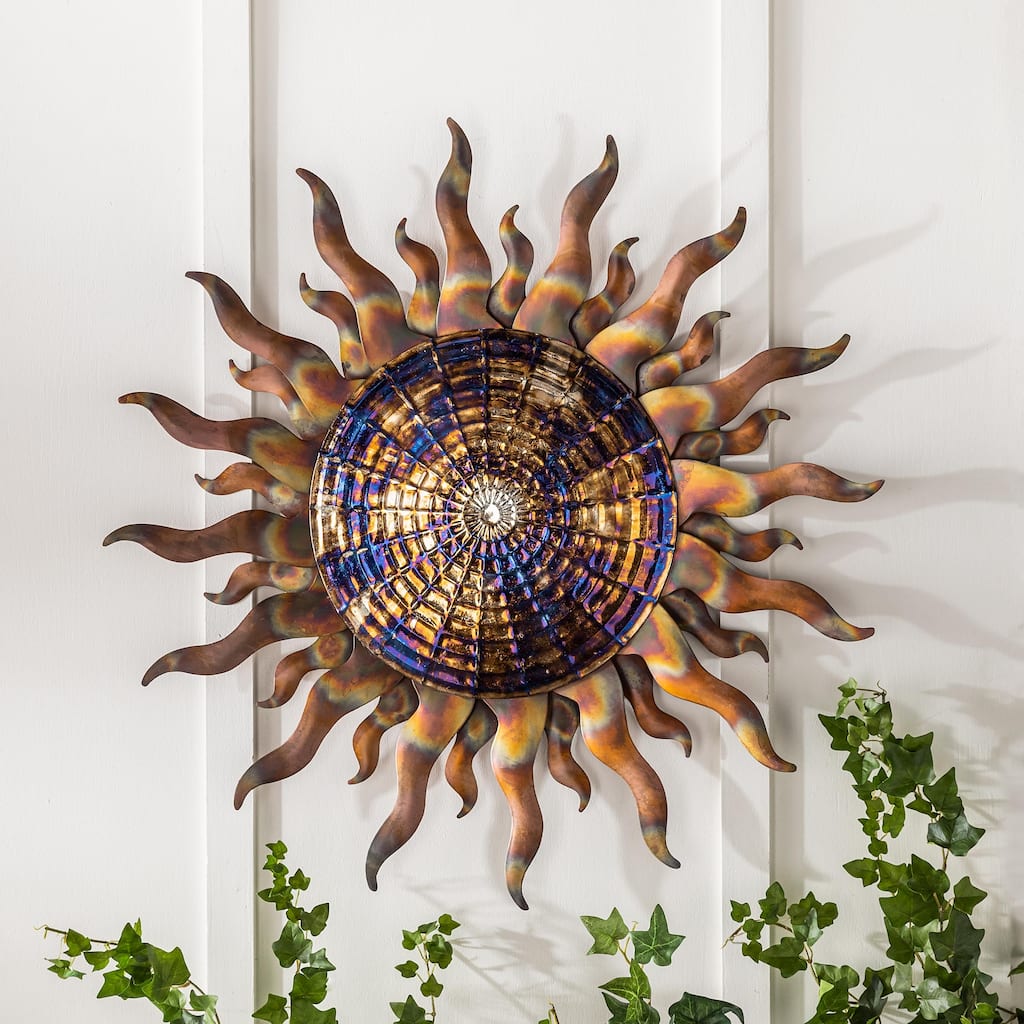 24 in. Metal Sun Wall Decor