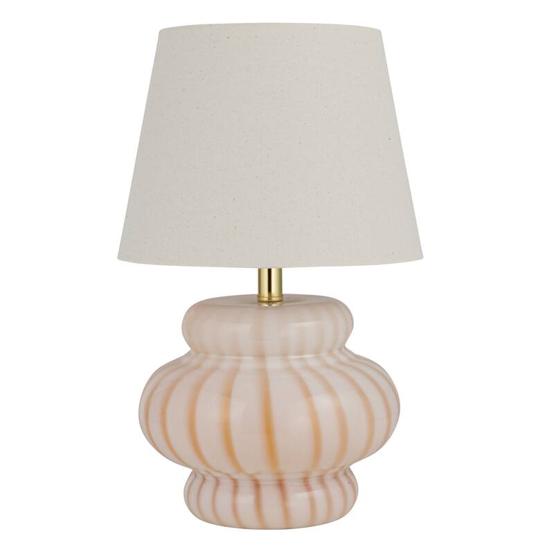 Sunbeam Striped Hand-Blown Art Glass Table Lamp