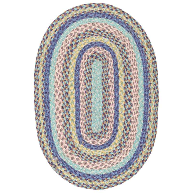 SAFAVIEH Handmade Cape Cod Judite Farmhouse Area Rug - 4' x 6' Oval - Blue/Green