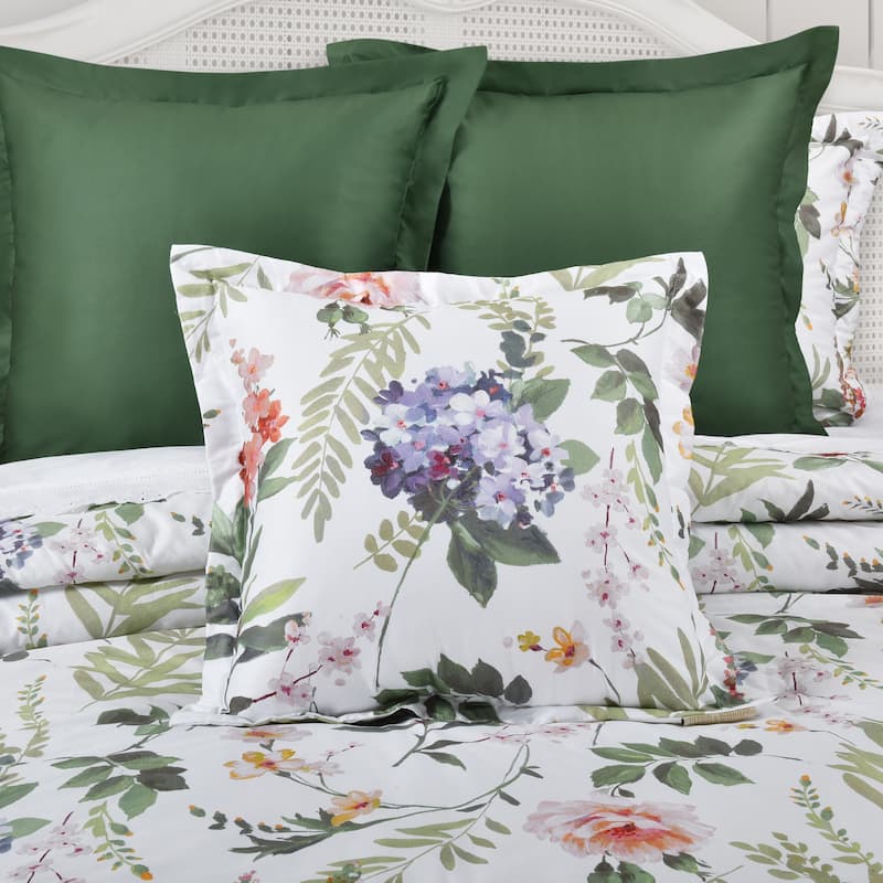 Clara 20" Square Decorative Throw Pillow - Polyester - Ivory - Accent
