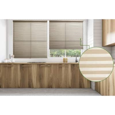 BlindsAvenue Cellular Honeycomb Cordless Shade, 9/16" Single Cell, Light Filtering, Designer Print Stone