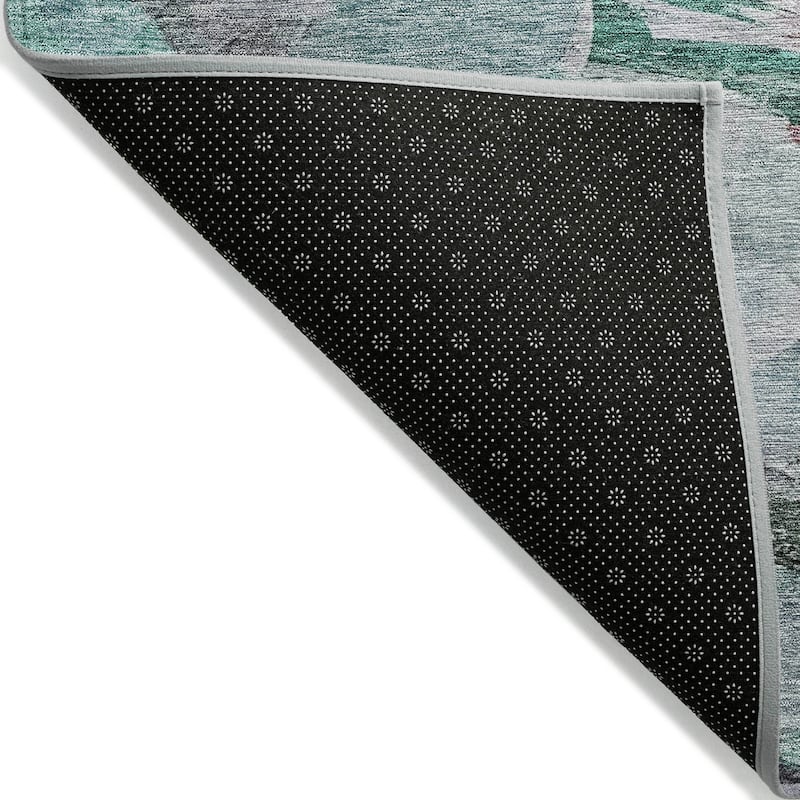 Machine Washable Indoor/ Outdoor Modern Chantille Rug