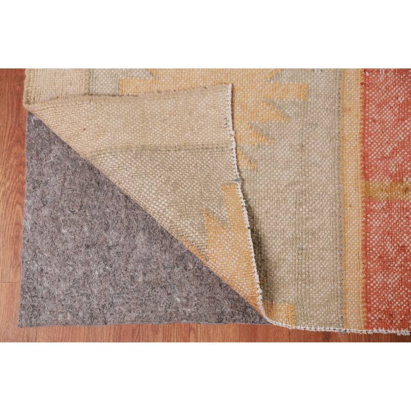 Hand Woven Oriental 100% Jute Carpet Southwestern Modern Beige & Ivories Kilim Area Rug - 11' 8'' X 9' 6''