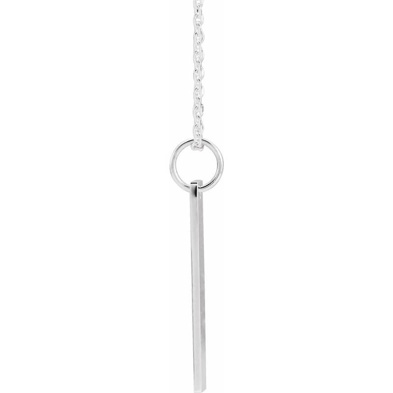 Curata 14k White Gold 20x5mm 16 18 Inch Polished Bar Necklace