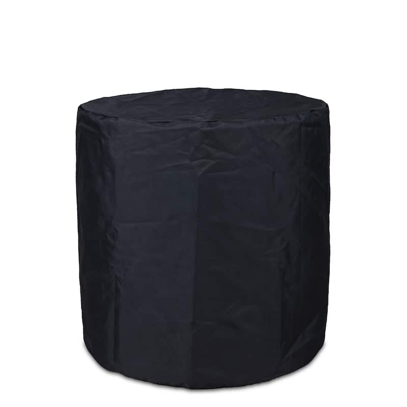 Aegean 24" Round Propane Fire Table in Black by Real Flame