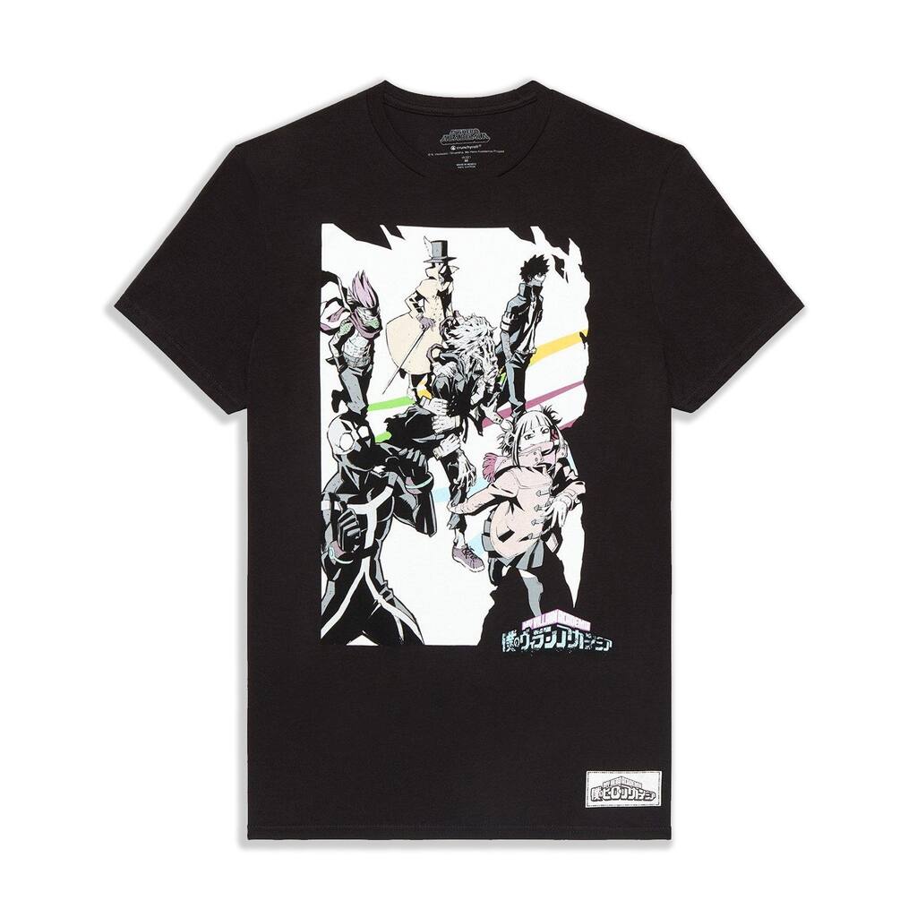 My Hero Academia Men's Villians Group Design Adult Anime Graphic Print T-Shirt