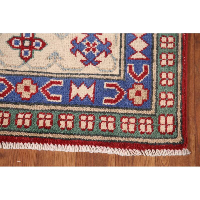 Red Kazak Area Rug Handmade Bedroom Wool Carpet - 6'7" x 10'4"