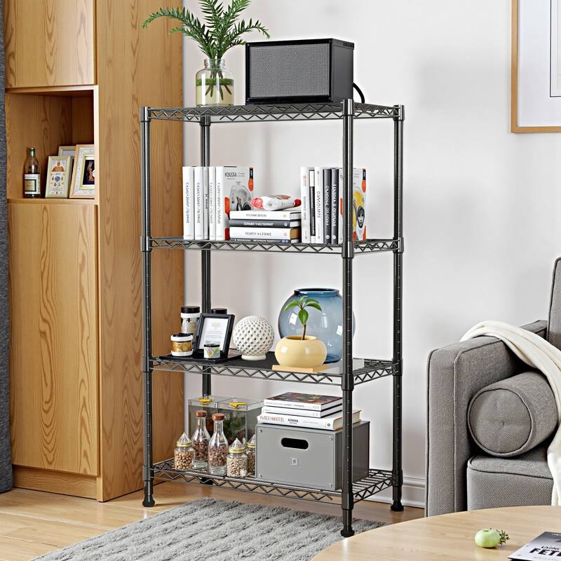 1000 lbs Storage Shelving Steel Heavy Duty 4-Tier Utility Shelving Unit Steel Organizer Wire Rack for Home,Kitchen