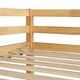 preview thumbnail 4 of 10, Elegant Twin High Loft Bed, Rubber Wood Loft Bed with Safety Guardrail, Built-in Desk, Ladder, White Oak
