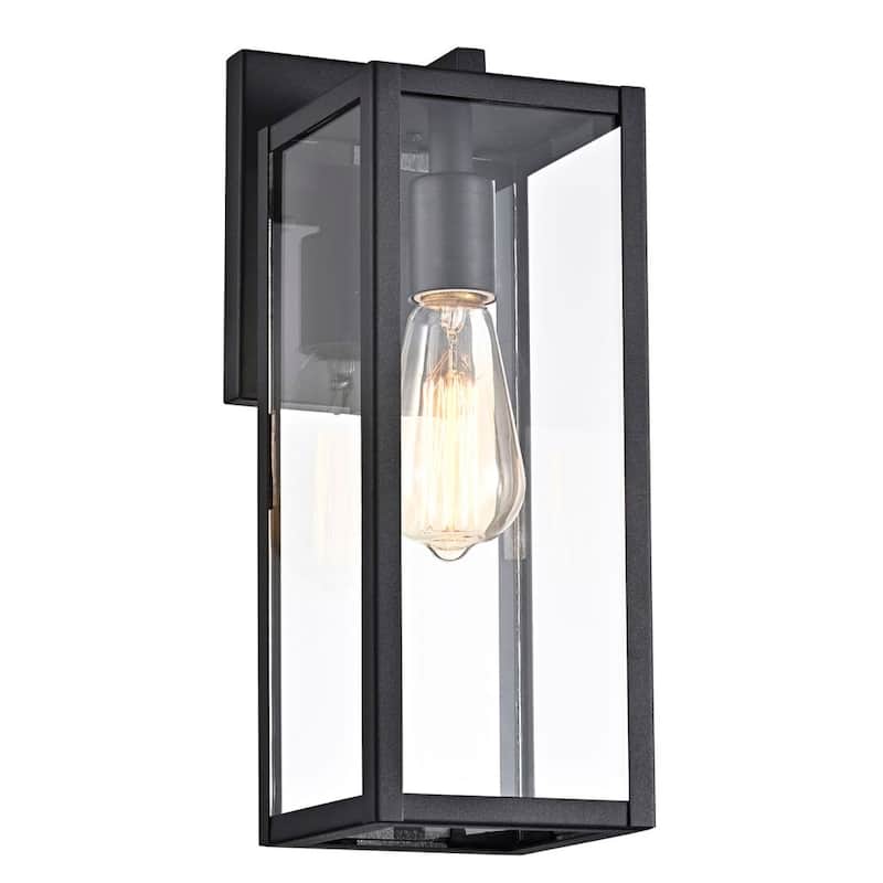 Franklin 1 Light Matte Black Contemporary Outdoor Wall Lantern