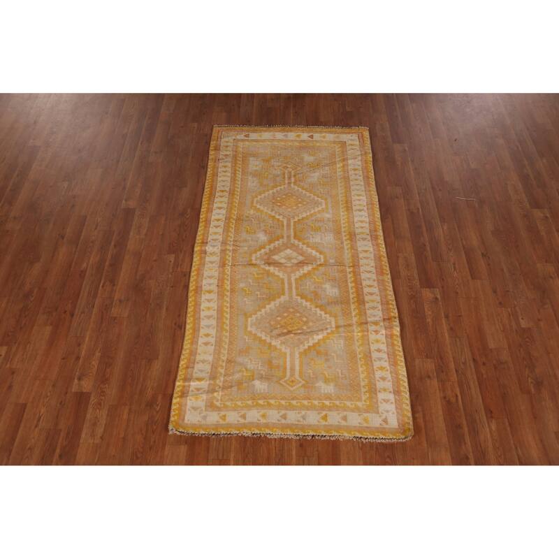 Hand Knotted Oriental 100% Wool Carpet Tribal Geometric Brown Gabbeh Area Rug - 5' 11'' X 3' 1''
