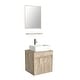 preview thumbnail 4 of 39, 24" Bathroom Vanity Set Tempered Glass/ Ceramics Sink Combo Wall Mounted Natural Cabinet Faucet Drain Mirror