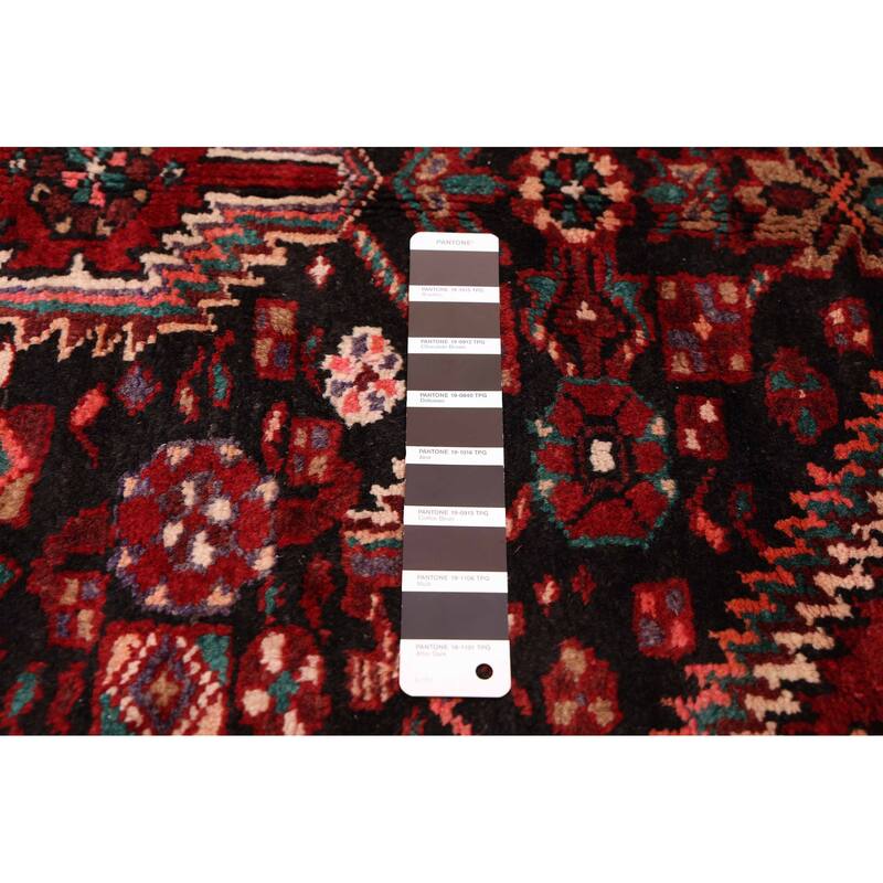 ECARPETGALLERY Hand-knotted Anadol Black, Red Wool Rug - 4'4 x 9'3