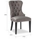 preview thumbnail 7 of 7, Abbyson Versailles Grey Tufted Dining Chair