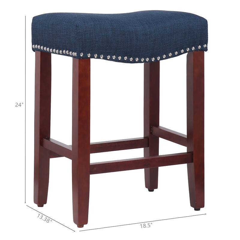 Jameson Upholstered Polyester Cherry 24 Inch Counter Stool