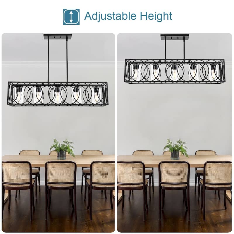 Black Farmhouse Chandelier Pendant Light Fixtures