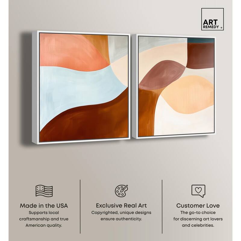 Shapes Revisited II Canvas Set of 2 by Art Remedy