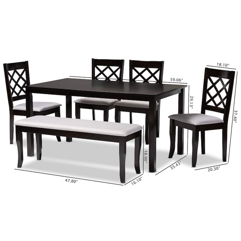 Andor Modern and Contemporary 6-Piece Dining Set