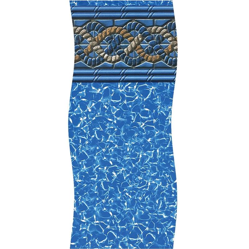 24' Blue White Round Mystri Unibead Above Ground Swimming Pool Liner