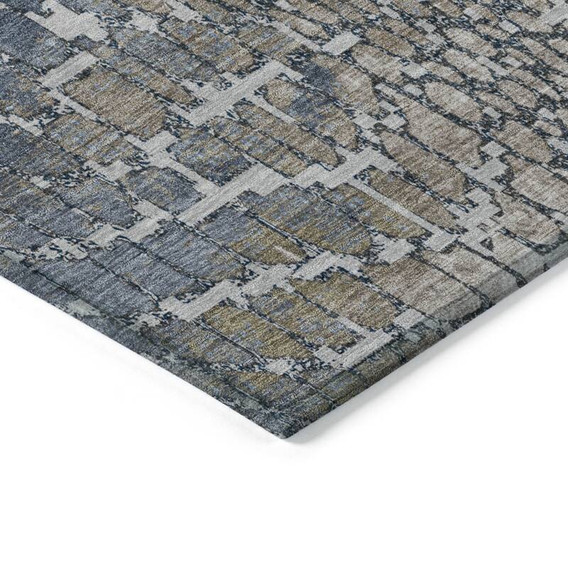 HomeRoots Abstract Transitional Rectangle Outdoor Rug