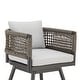 preview thumbnail 5 of 10, Alegria Outdoor Patio Swivel Counter Stool in Aluminum with Rope and Cushions