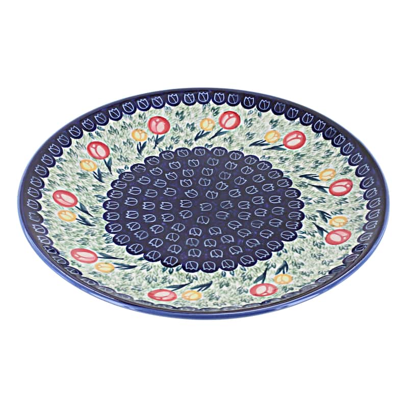 Blue Rose Polish Pottery Manufaktura Dinner Plate