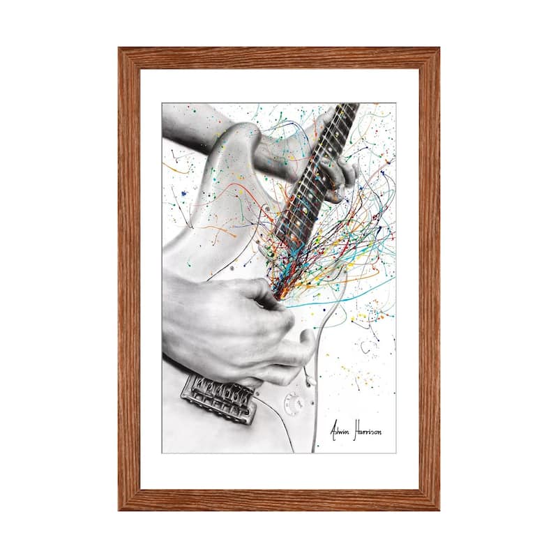 iCanvas "The Guitar Solo" by Ashvin Harrison - Walnut - 32x24x1