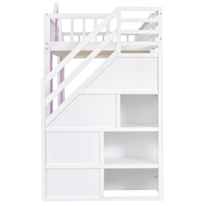 Twin over Twin Bunk Bed with Changeable Table