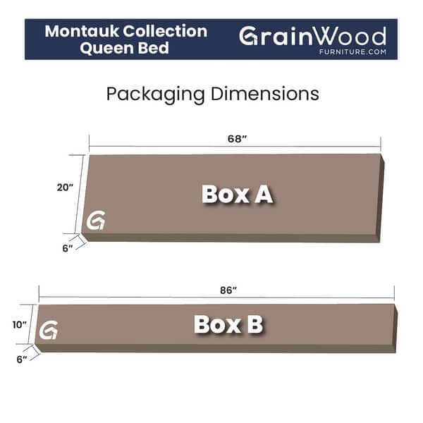 dimension image slide 4 of 6, Grain Wood Furniture Montauk Distressed Solid Wood Panel Bed