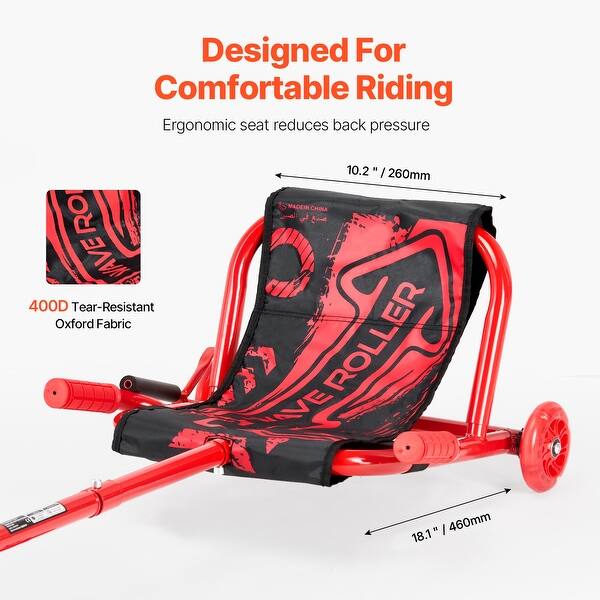 dimension image slide 1 of 3, UIMOSO Ride on Scooter, Swing Side-to-Side for Amazing Ride Powered by Zig-Zag Motion, Ride on Drifting Toy