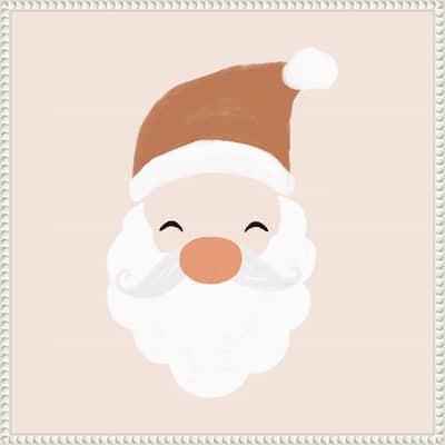 Santa by Orara Studio Framed Canvas Wall Art Print - Sylvie Beaded White