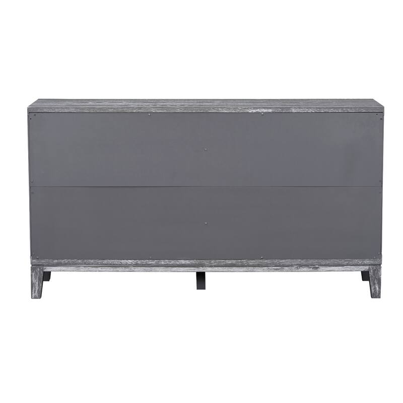 4-door Retro Sideboard with Adjustable Shelves