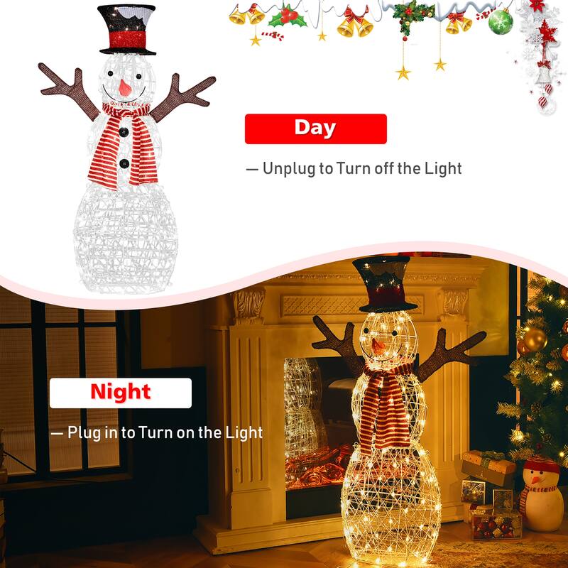 Christmas Outdoor Lighted Snowman Yard Decorations with LED Lights