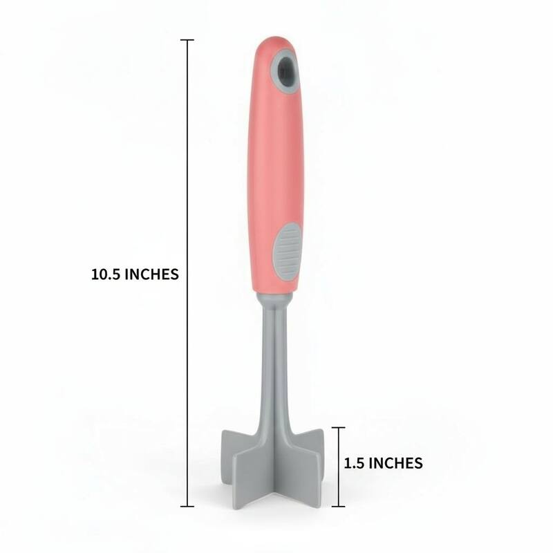 Handy Housewares 10-Inch Soft Grip Handle Meat Chopper / Food Masher