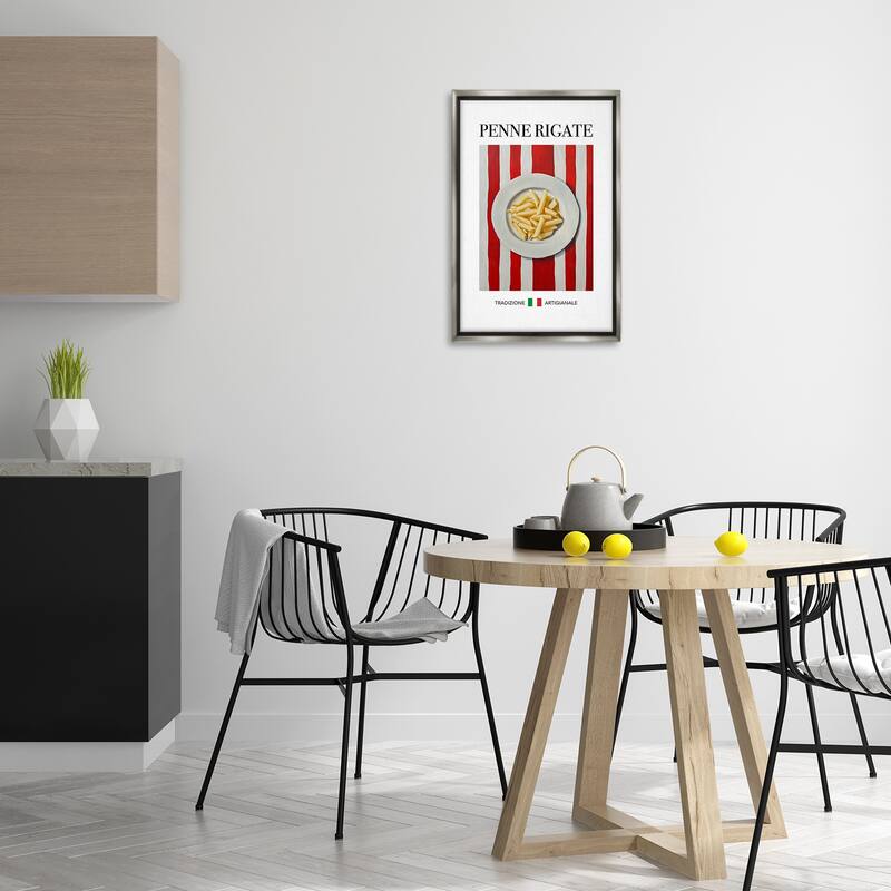 Stupell Traditional Penne Rigate Pasta Framed Floater Canvas Wall Art Design By Andreas Magnusson