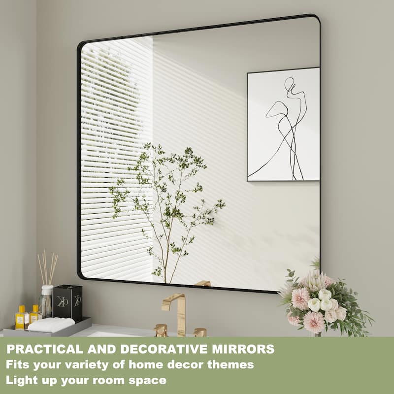 QuivaraView Rectangular Aluminum Framed Bathroom Vanity Mirror