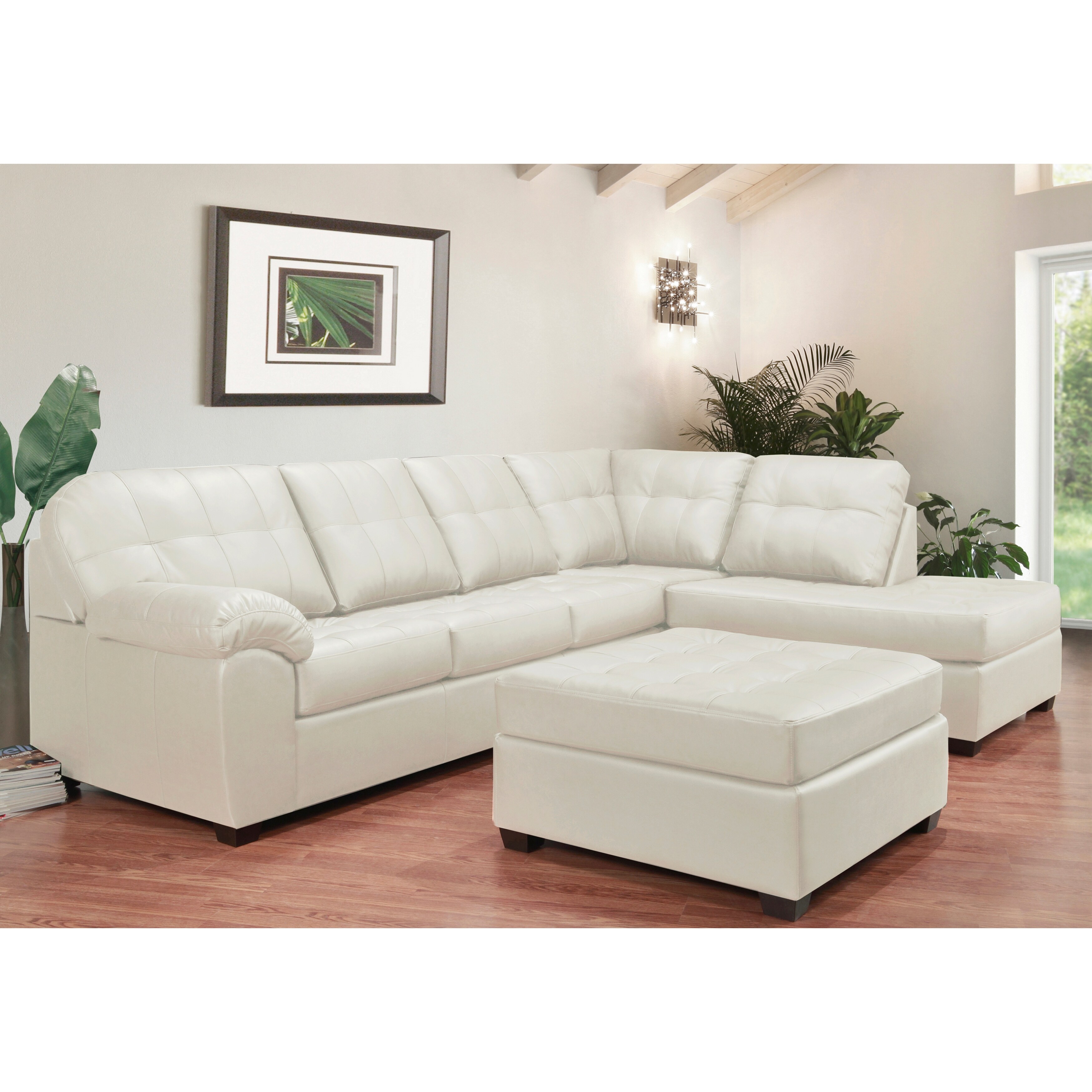 Cream on sale leather sectionals