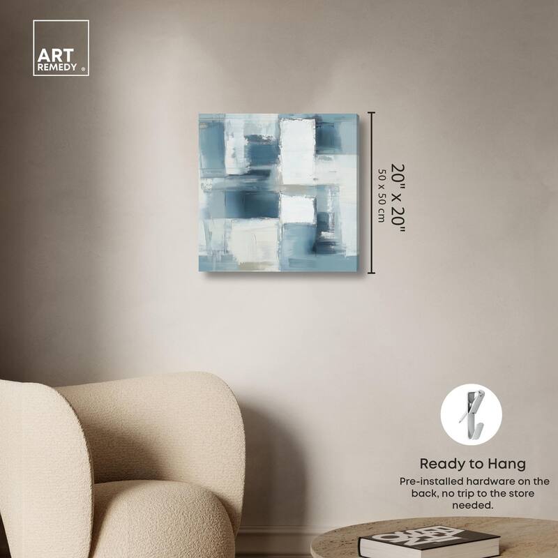 Deconstructed Blue I Canvas by Art Remedy, Gallery Wrapped