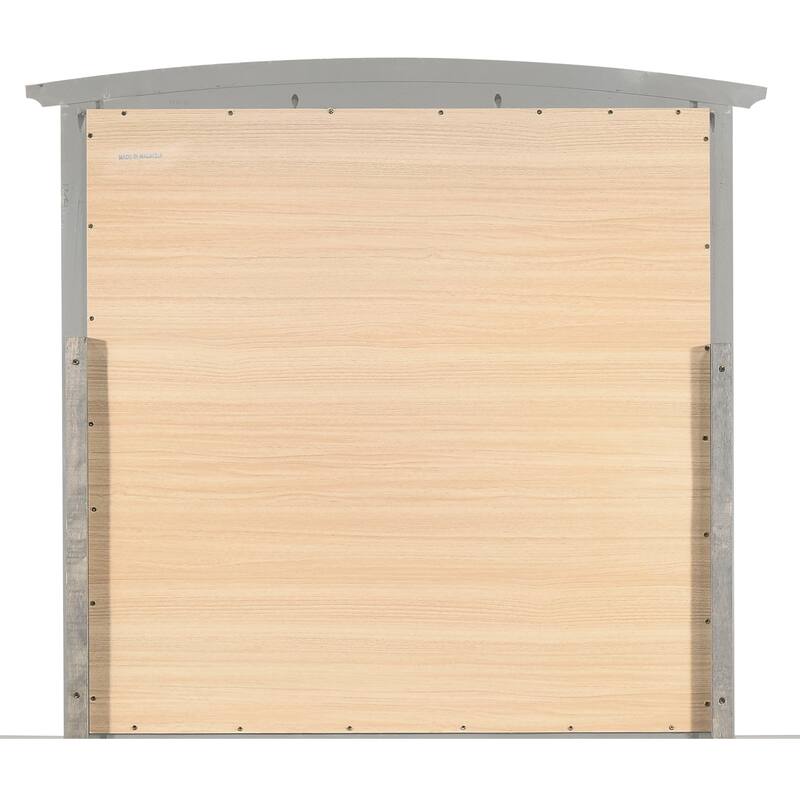 Wooden Framed Rectangular Dresser Wall Mirror - 37" - Silver