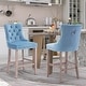 preview thumbnail 16 of 56, Contemporary Tufted Velvet Upholstered Counter Bar Stools Set of 2
